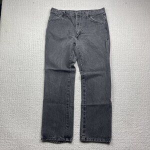 Vintage Rustler Jeans *36x30* Grey Pants Rancher Cowboy Tag Made In USA 90s Read